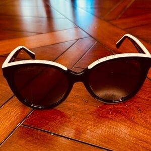 CHANEL Black and White Sunglasses